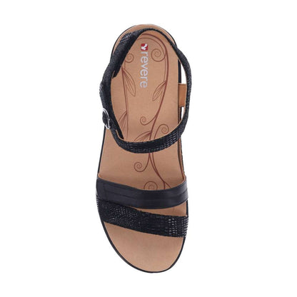 Barbados Sandal - Black French/Lizard