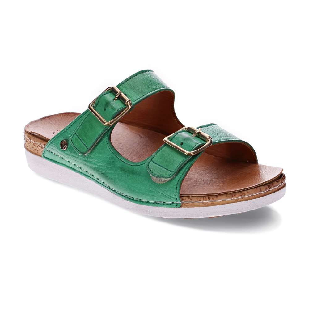 Brighton Slide Sandal - Emerald