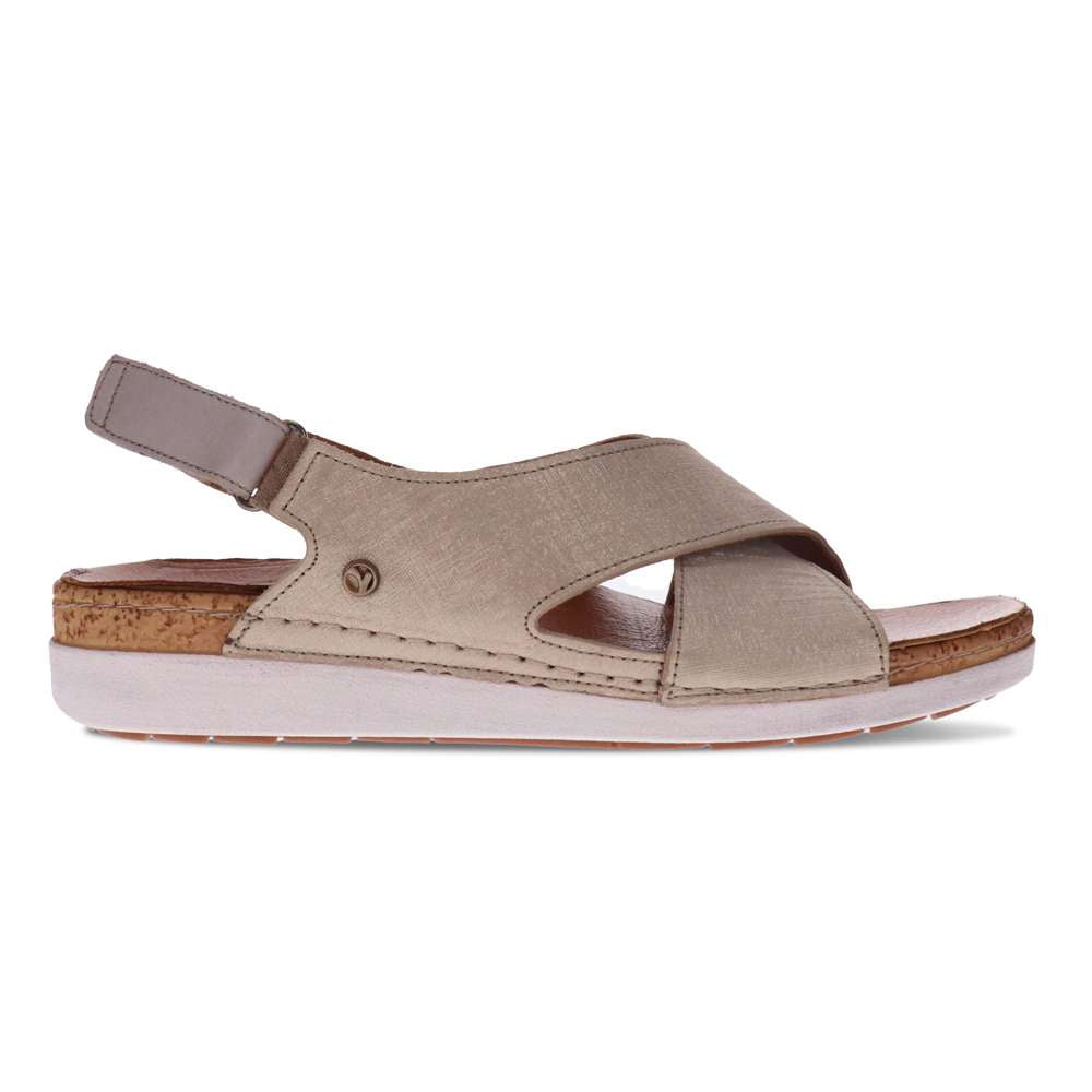 Cottesloe Sandal - Gold Linen