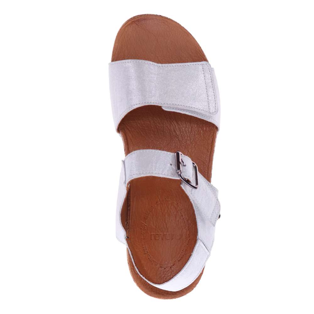 Georgia Back Strap Sandal - White Linen