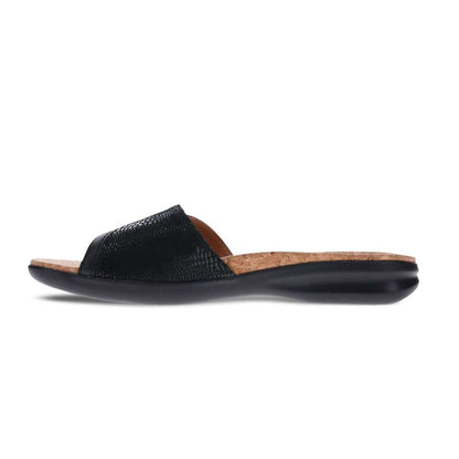 Macau II Slide Sandal - Black Lizard