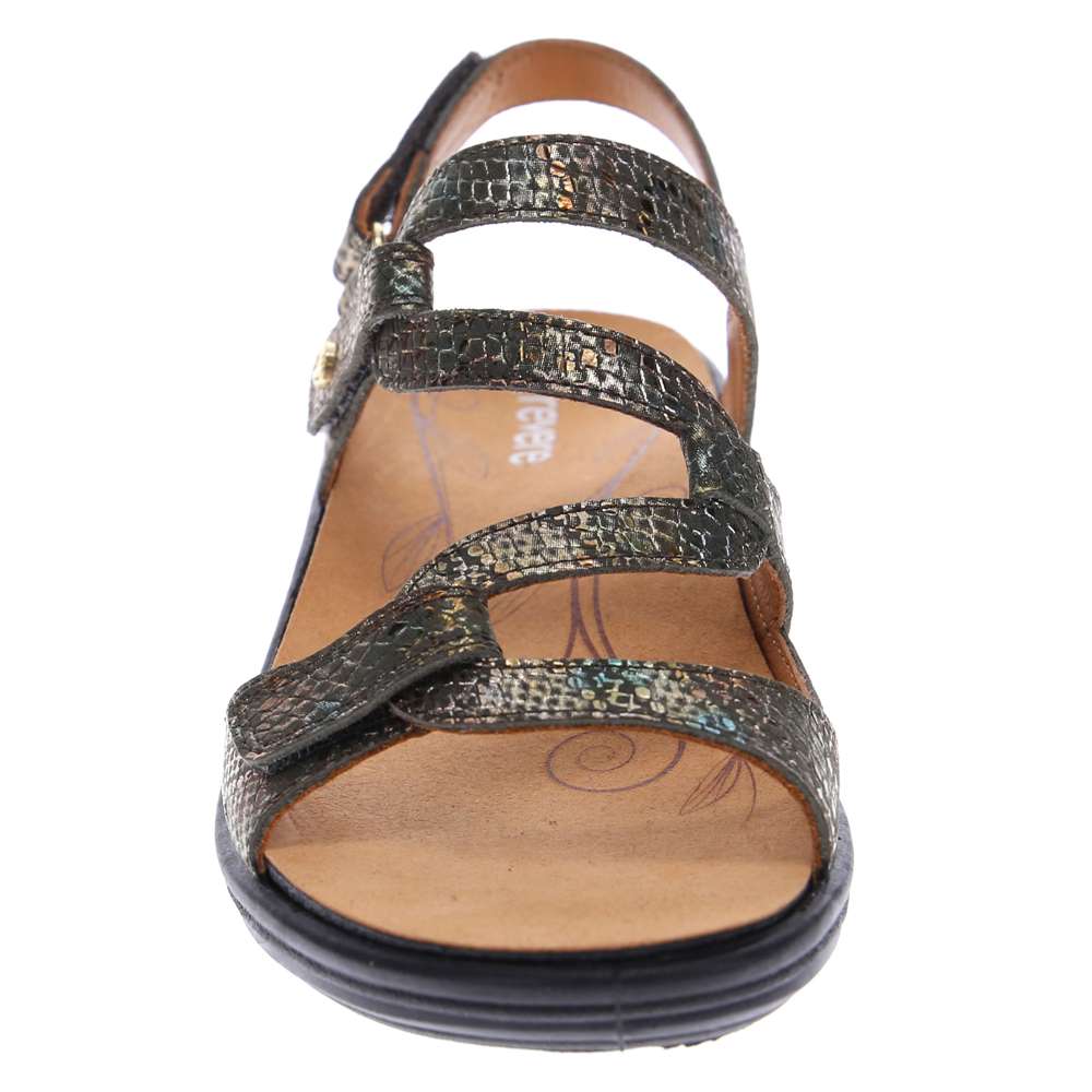Miami Adjustable Sandal - Peacock Python