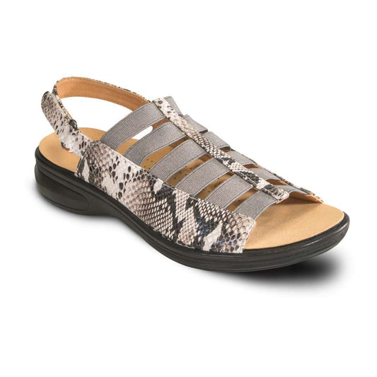 Olympia Elastic Sandal - Natural Snake