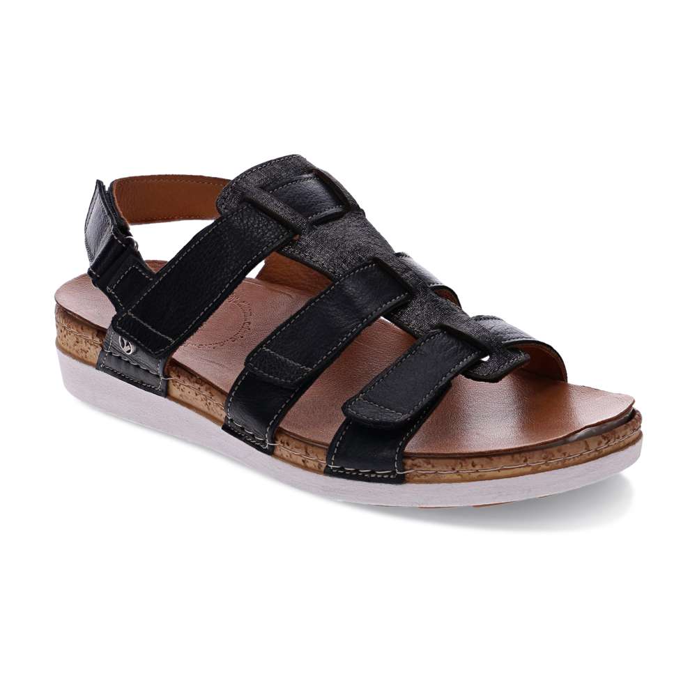 Santorini Gladiator Sandal - Black