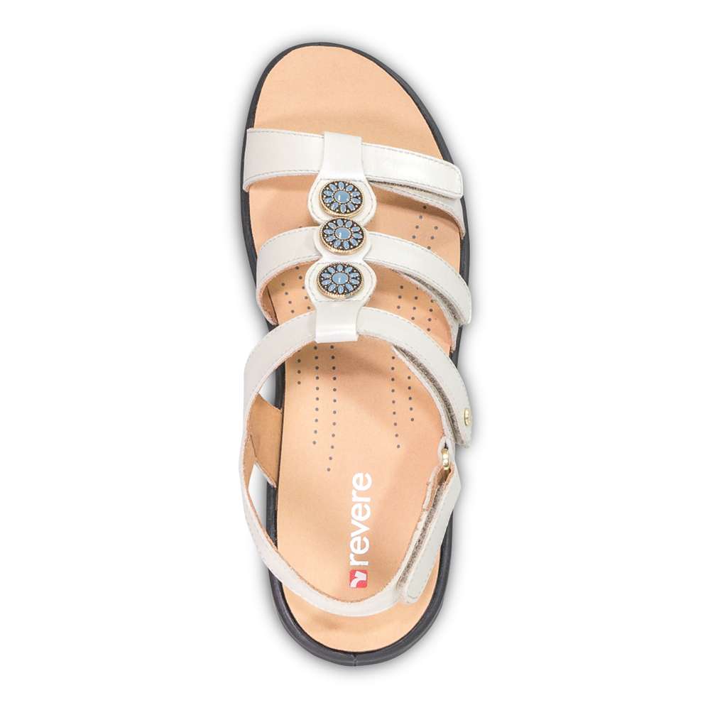 Santiago Back Strap Sandal - Pearlised White