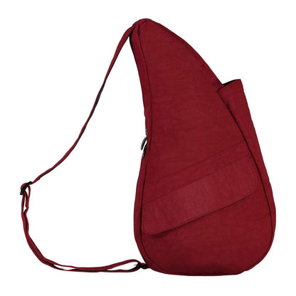 Textured Nylon Backpack - Crimson
