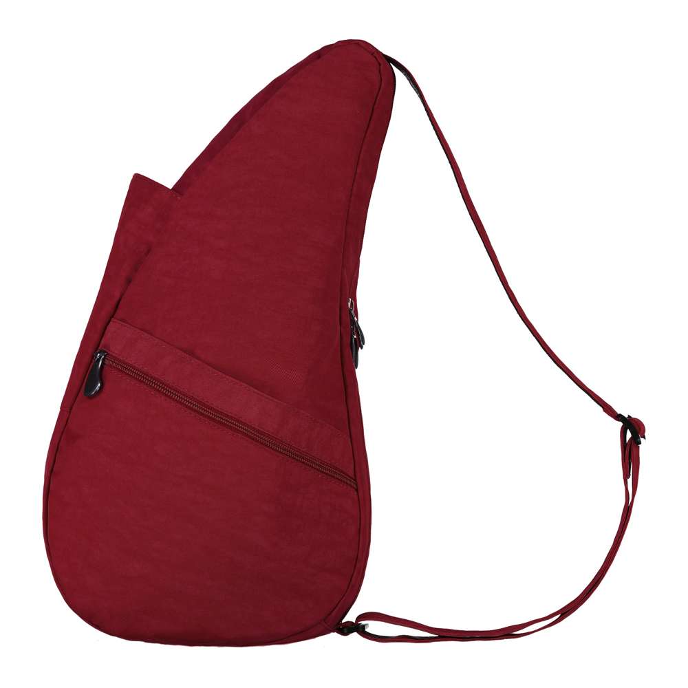 Textured Nylon Backpack - Crimson