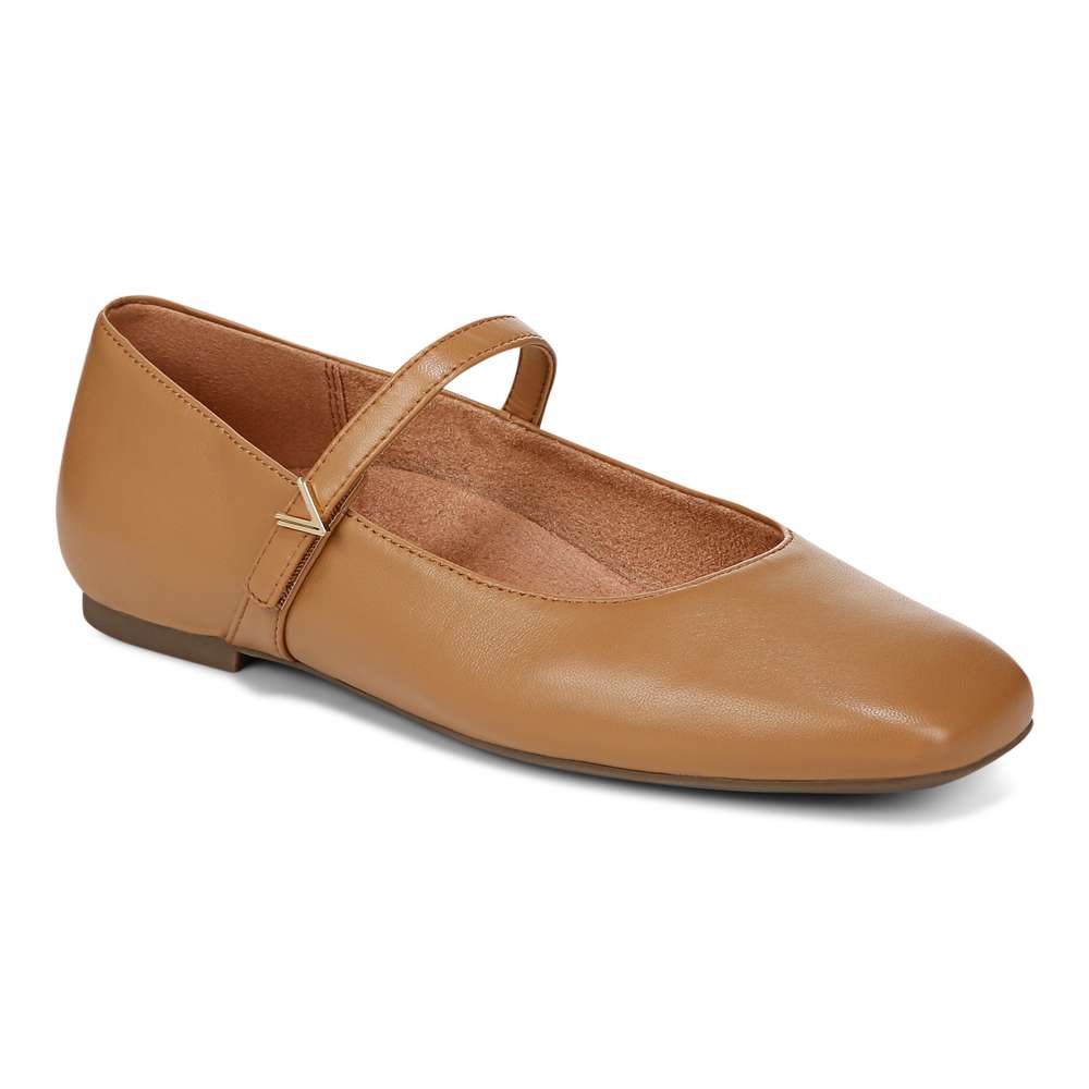 Alameda Mary-Jane Flat - Camel