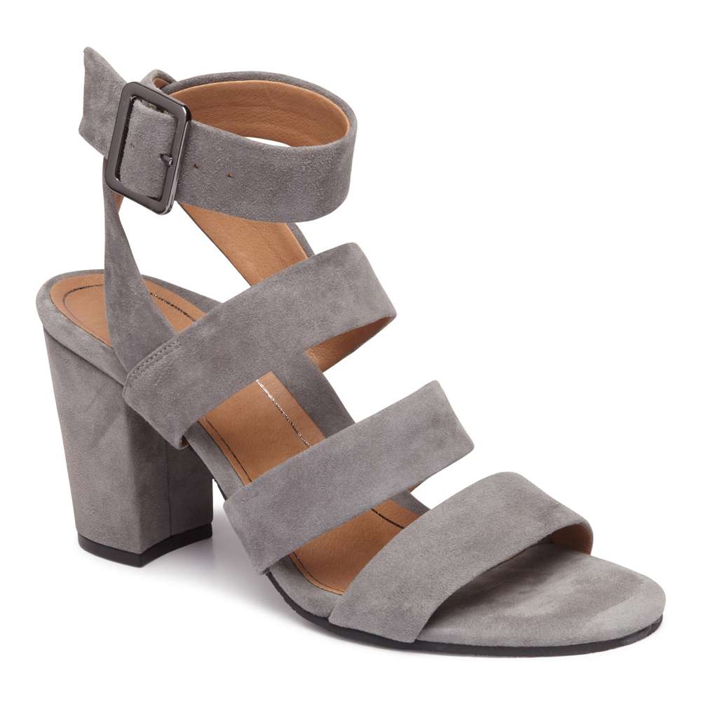 Blaire Heeled Sandal - Charcoal
