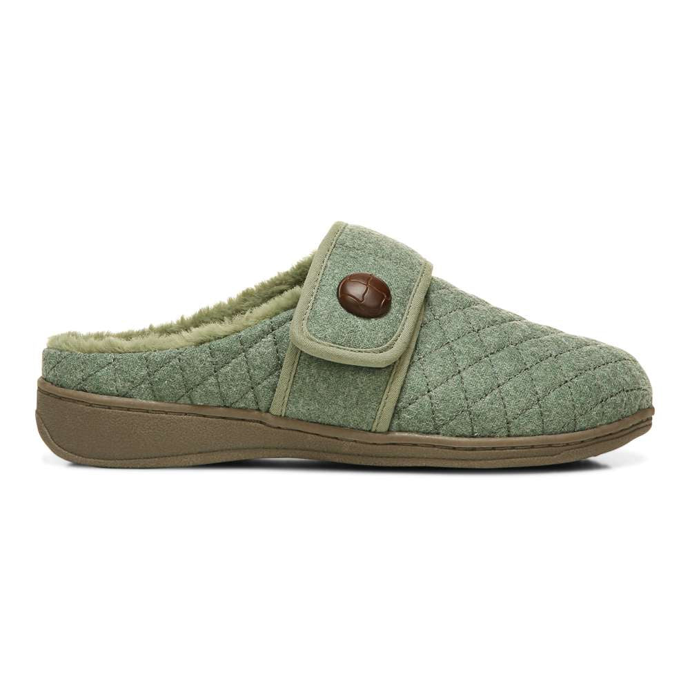 Carlin Mule Slipper - Army Green