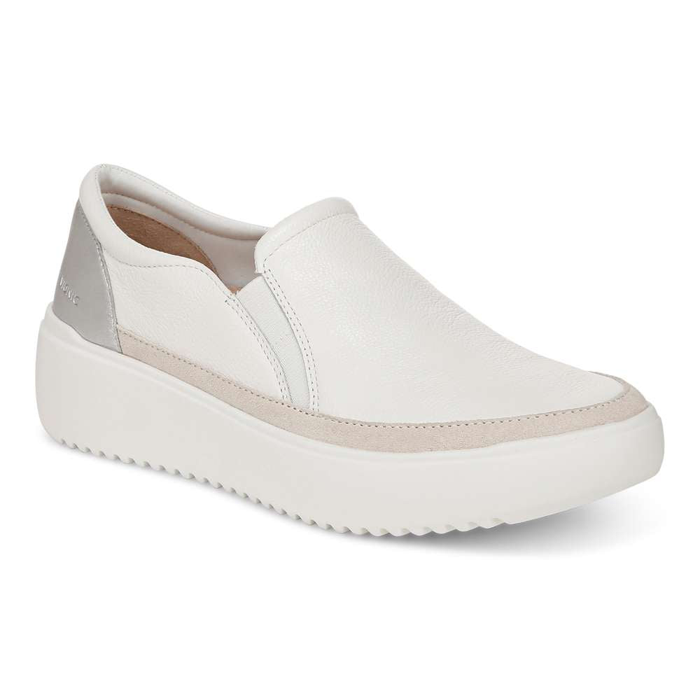 Kearny Platform Slip-On Sneaker - White Leather
