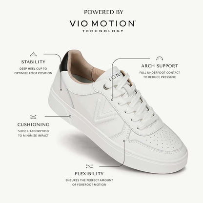 Kimmie Court Sneaker - White Leather
