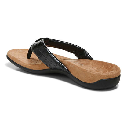 Layne Toe Post Sandal - Black Woven