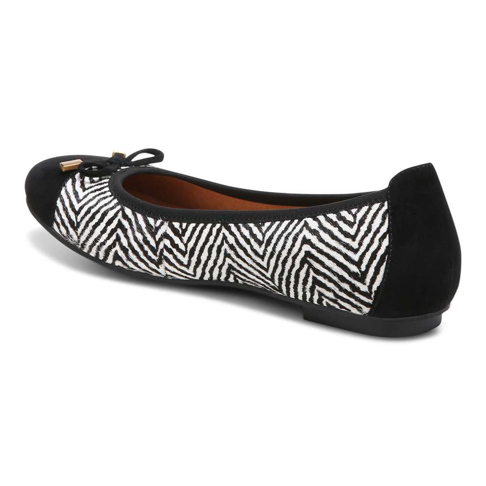 Minna Ballet Flat - Black/White