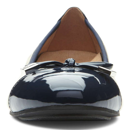 Minna Ballet Flat - Navy/Cream