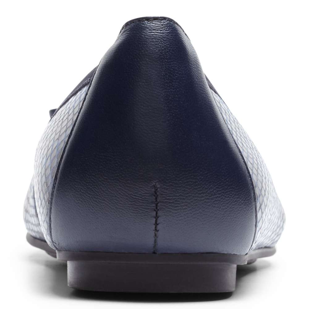 Minna Ballet Flat - Navy Snake