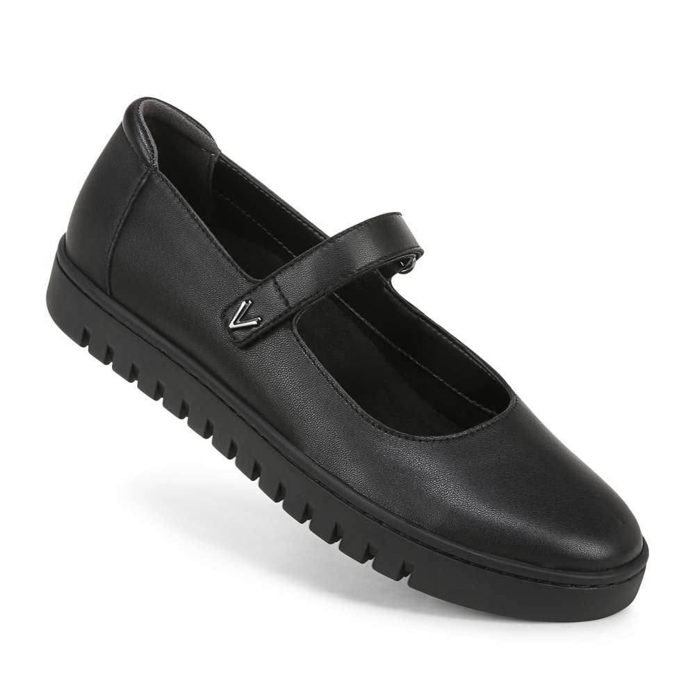 Uptown Maryjane - Black Leather