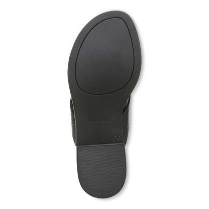 Agave Toe Post Sandal - Black Leather