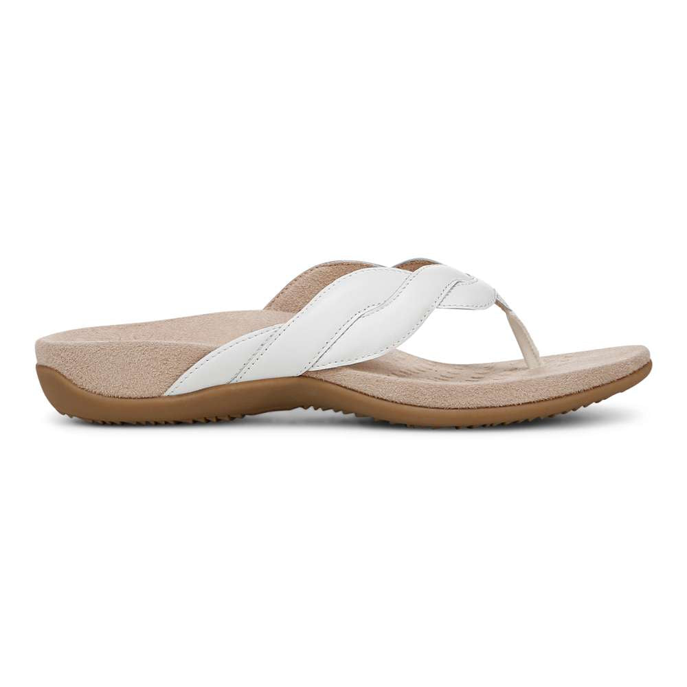 Bella Braid Toe Post Sandal - White