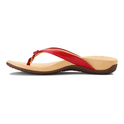 Bella Toe Post Sandal - Red Lizard