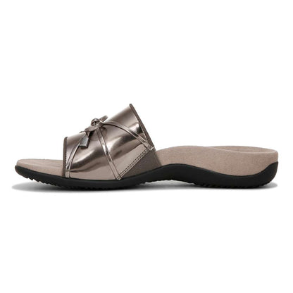 Bella Slide Sandal - Pewter