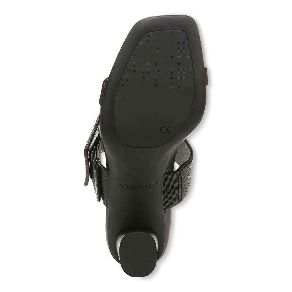 Brookell Heeled Sandal - Black Leather