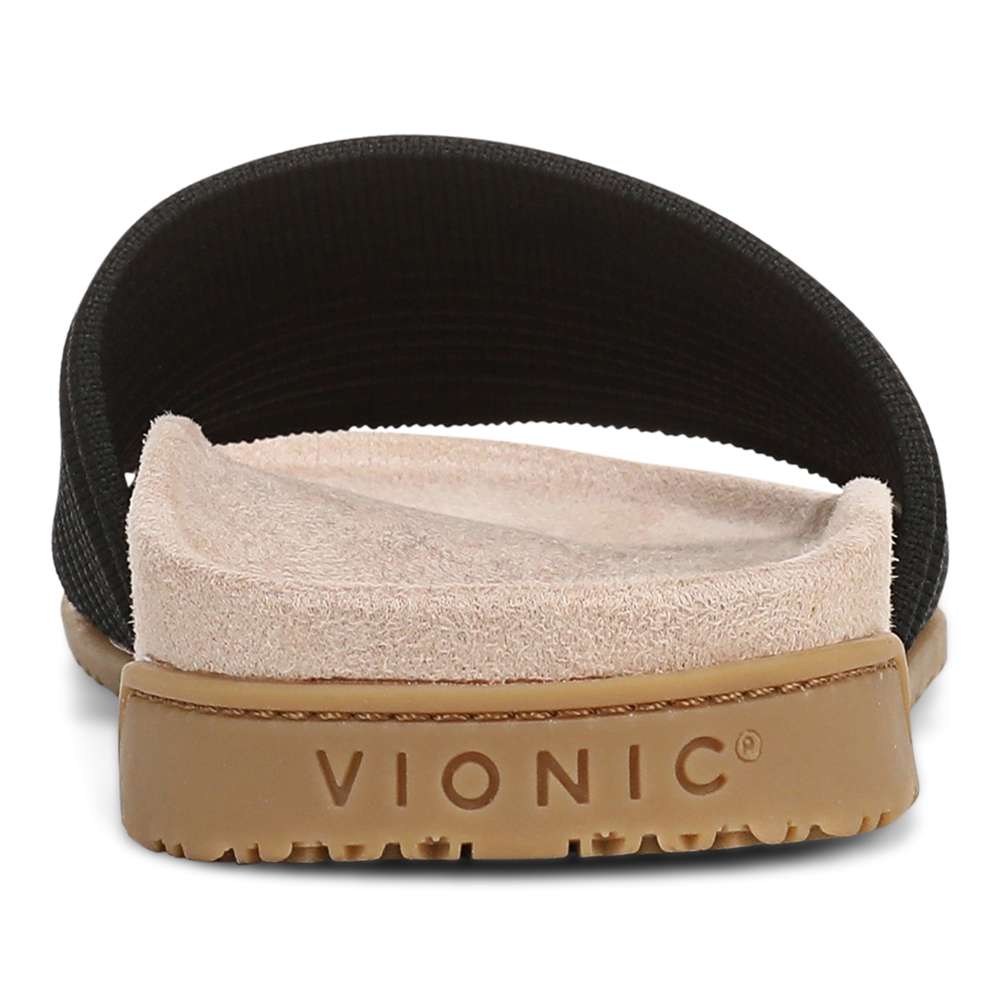 Evie Knit Slide Sandal - Black