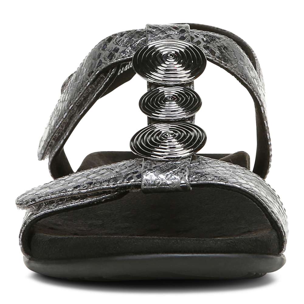 Farra Adjustable Sandal - Charcoal Snake