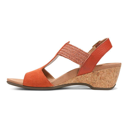 Kaytie Wedge Sandal - Clay