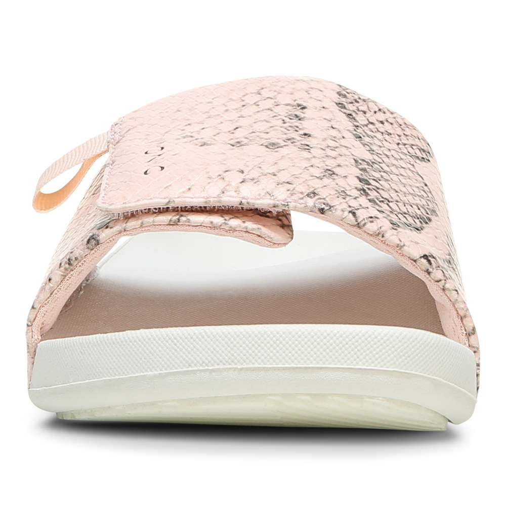 Keira Slide Sandal - Pale Blush Snake