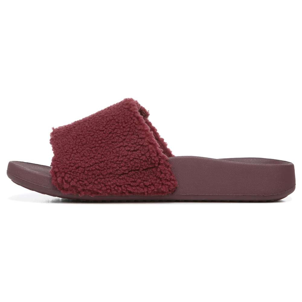 Keira Shearling Slide Sandal - Port