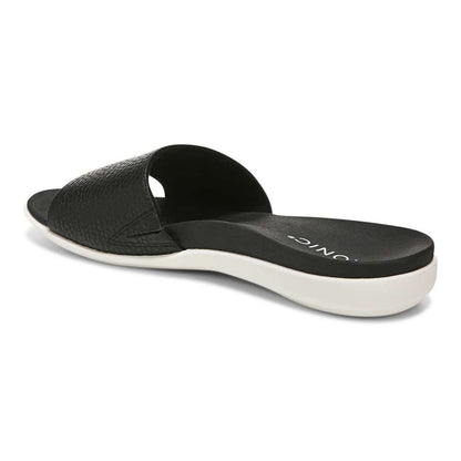 Val Slide Sandal - Black Tumble