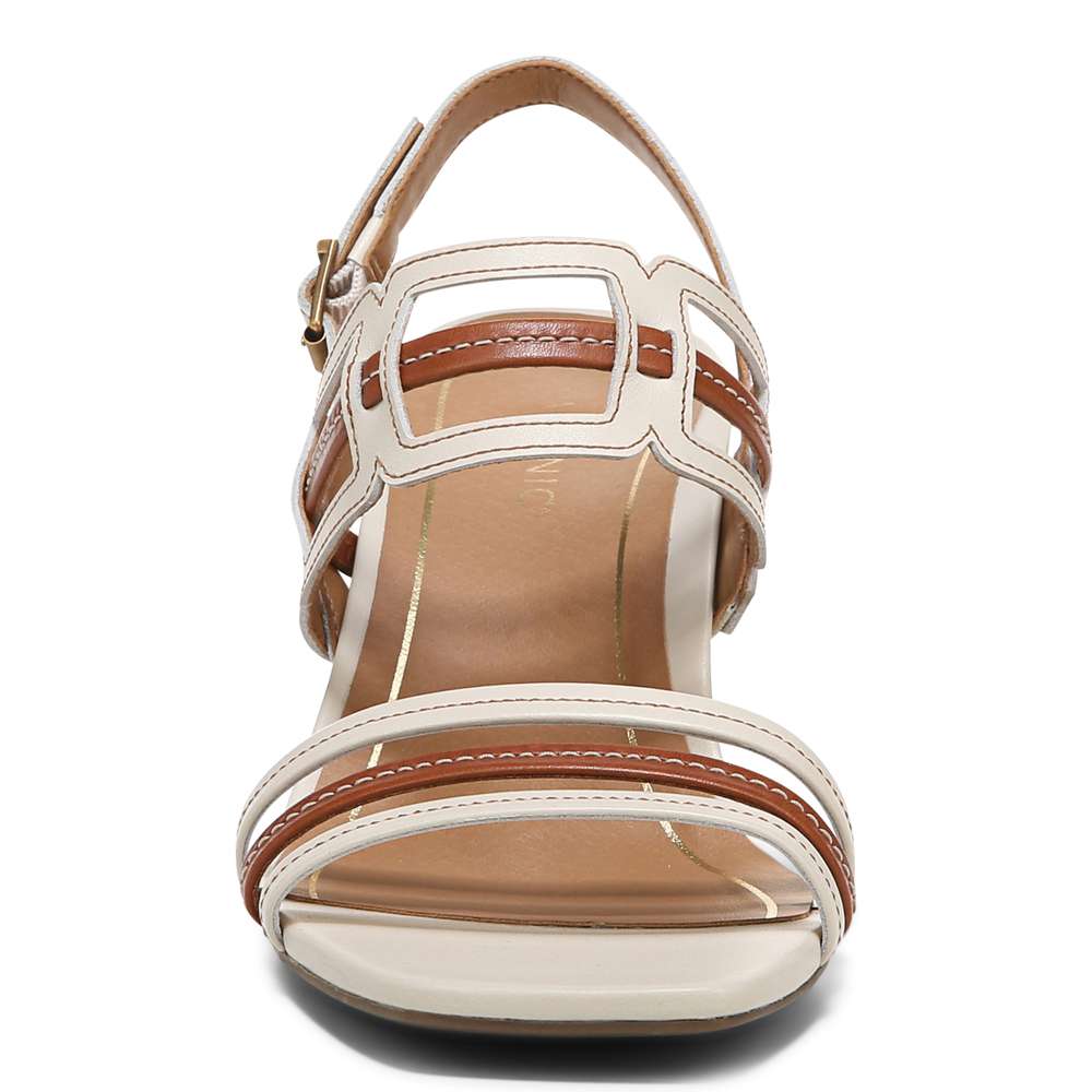 Zaphira Heeled Sandal - Cream Leather