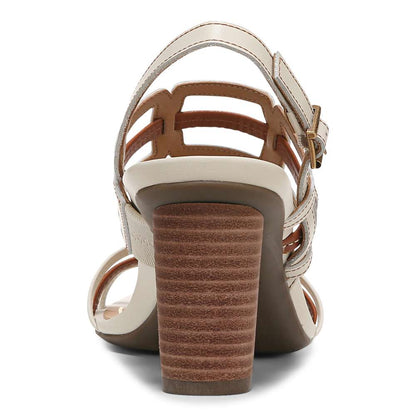 Zaphira Heeled Sandal - Cream Leather