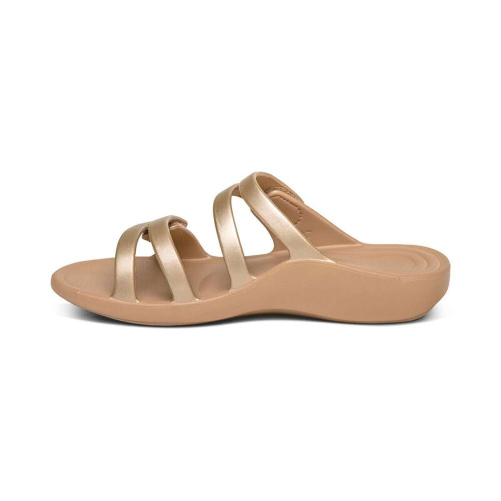 Janey Sport Slide - Champagne